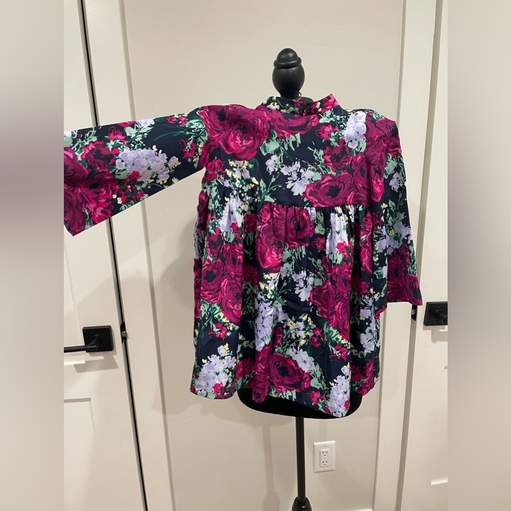 Girls’ Dress with Pink and Green Accents